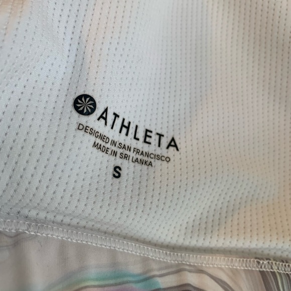 Athleta Bra Marbled White Grey Neon Size Small - Picture 5 of 6